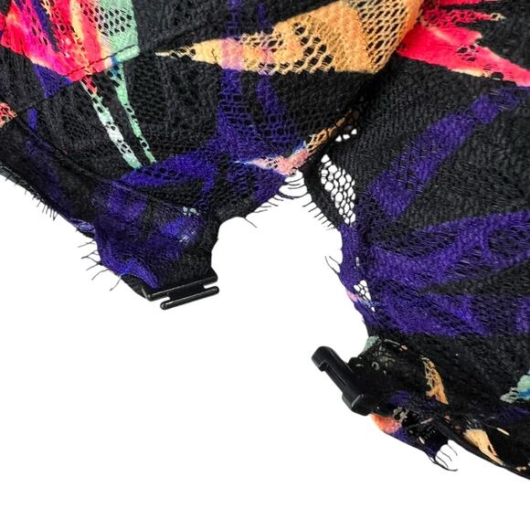 VS PINK Push Up Bra 34B Black Lace Tropical Halter Racerback Front Closure NEW - Picture 6 of 9